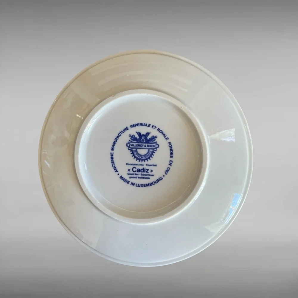 Villeroy & Boch Porcelain Cereal Bowl Cadiz Luxembourg Flower Power 1990s
